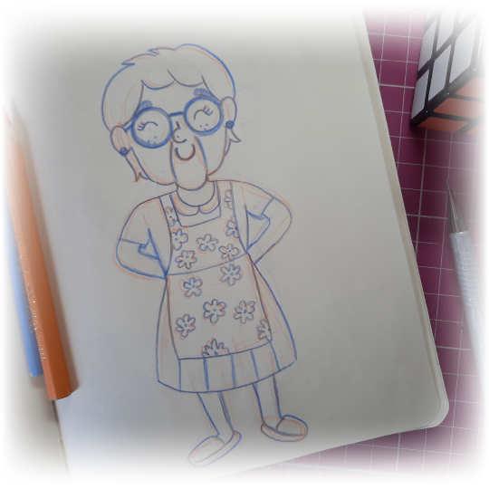 Grandmother smiling contentedly